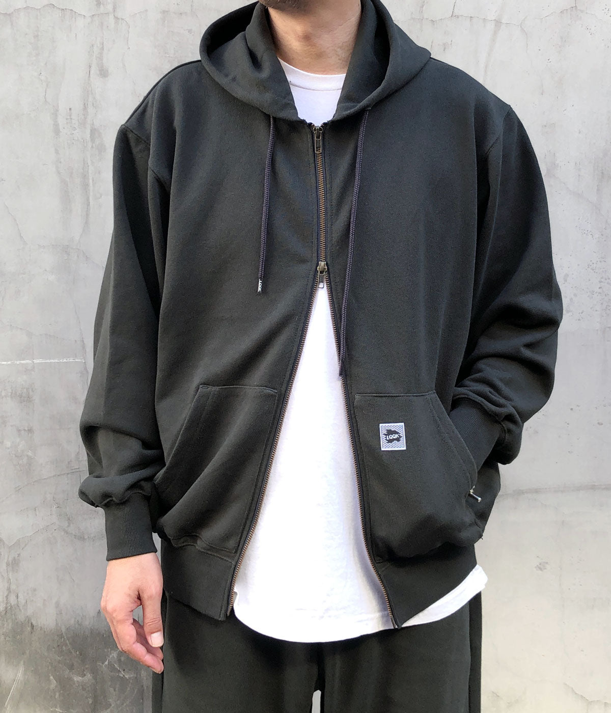LQQK Studio/SWEAT ZIP HOODIE (BLACK)