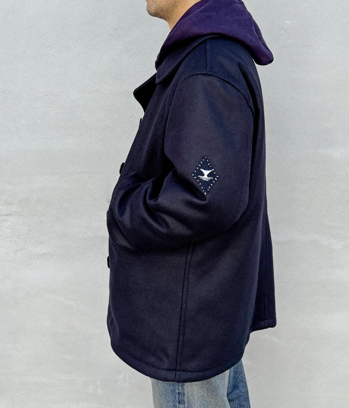 DESCENDANT/SUB WOOL COAT (NAVY)