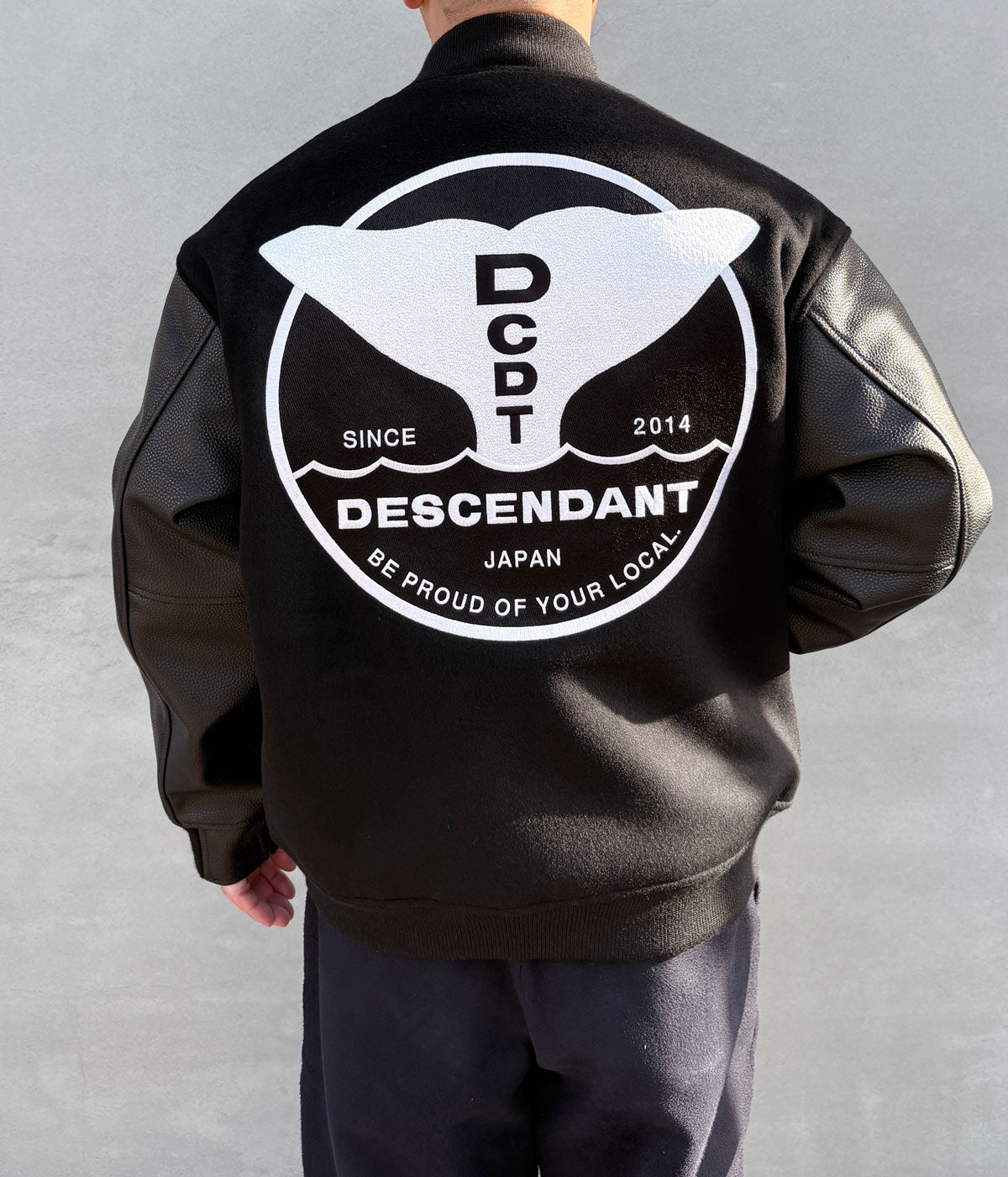DESCENDANT/FLUKE UP VARSITY JACKET (BLACK)