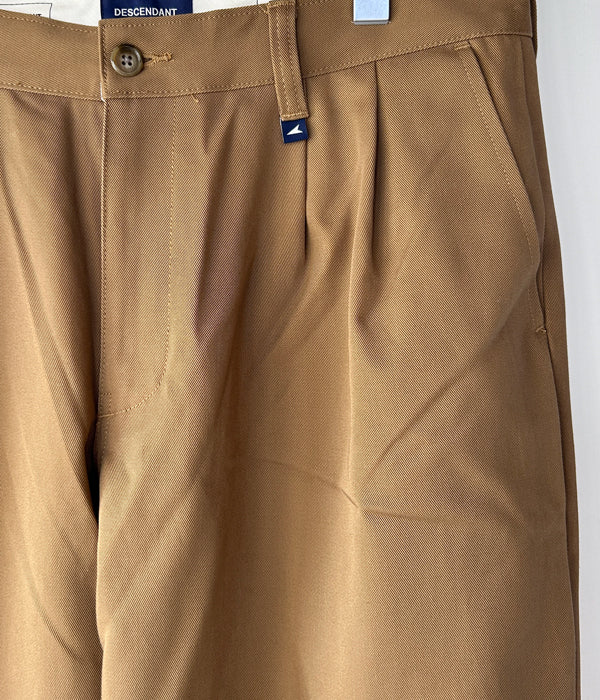 DESCENDANT/DC-3 ORGANIC COTTON TWILL TROUSERS (KhaKee)