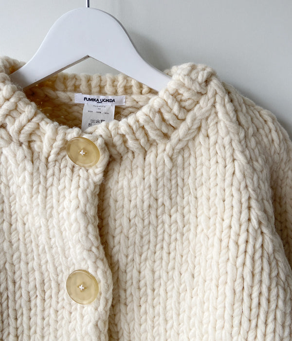 FUMIKA_UCHIDA/HAND KNITTED CARDIGAN(IVORY)