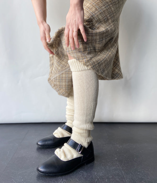 FUMIKA_UCHIDA/SHETLAND LONG SOCKS(IVORY)
