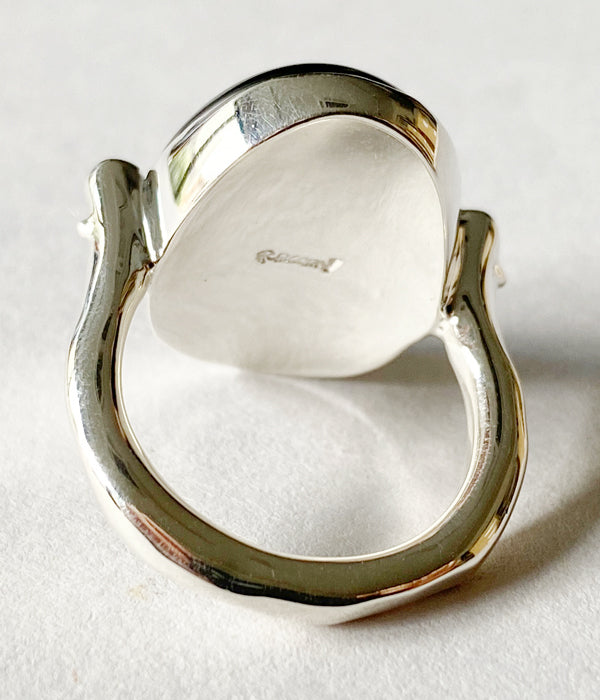 R.ALAGAN/NEW ONYX RING(SILVER)