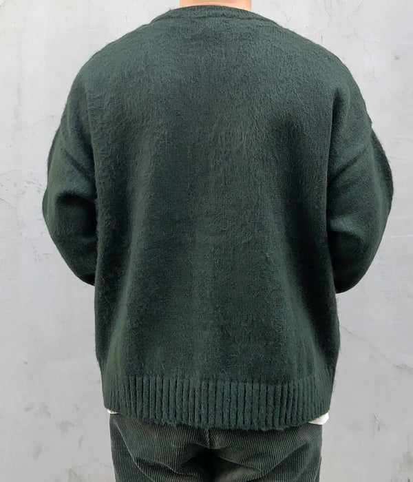 DESCENDANT/NURSE KNIT CARDIGAN (GREEN)