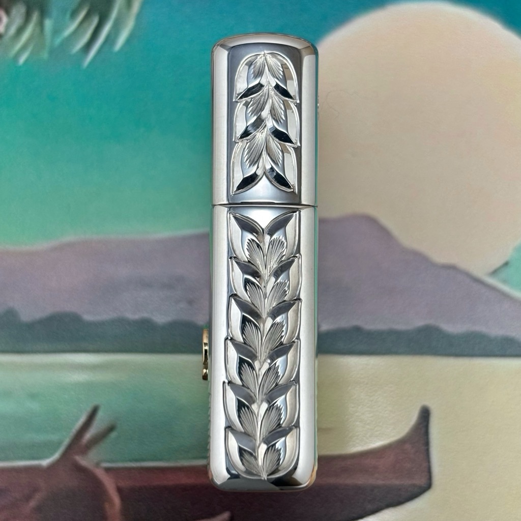 総手彫りスターリングシルバーZippo（アーマータイプ・K18モチーフ