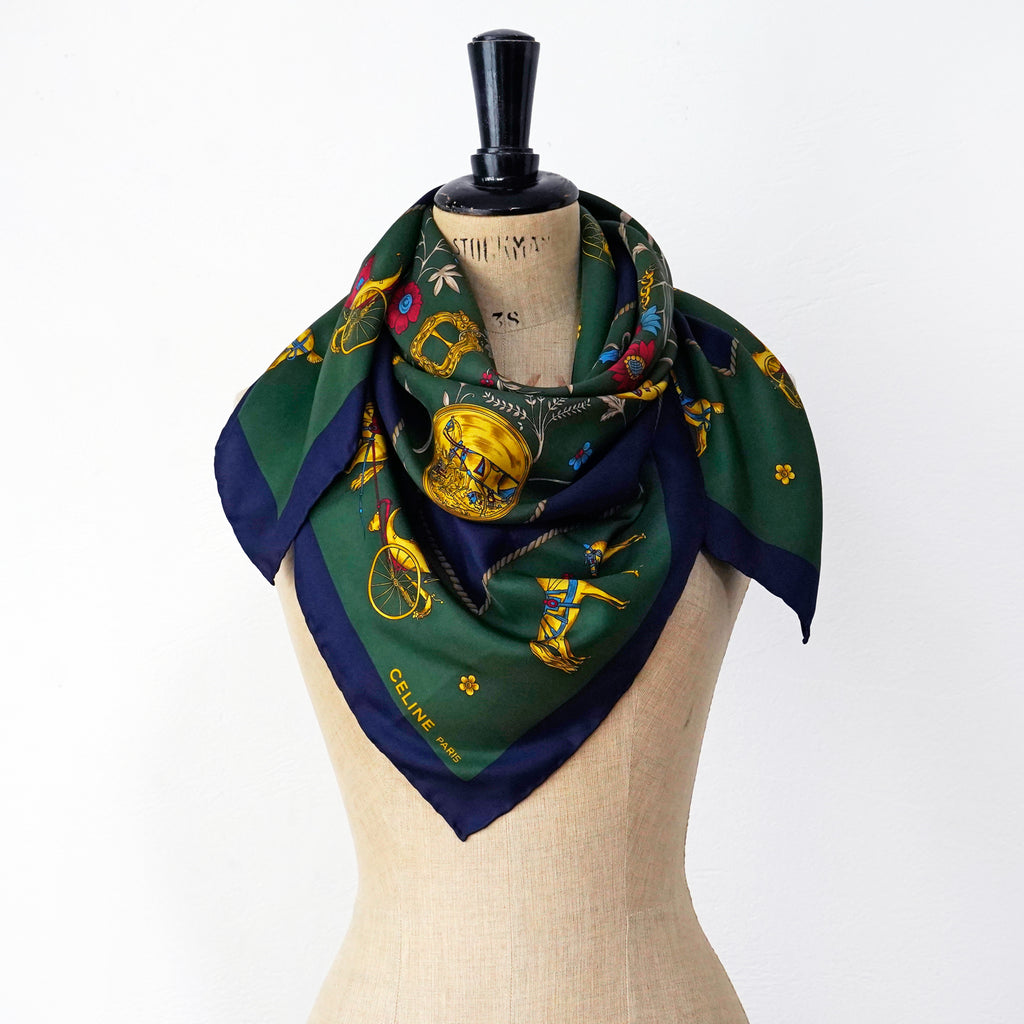 Vintage CELINE Silk Scarf / セリーヌ・シルクスカーフ 