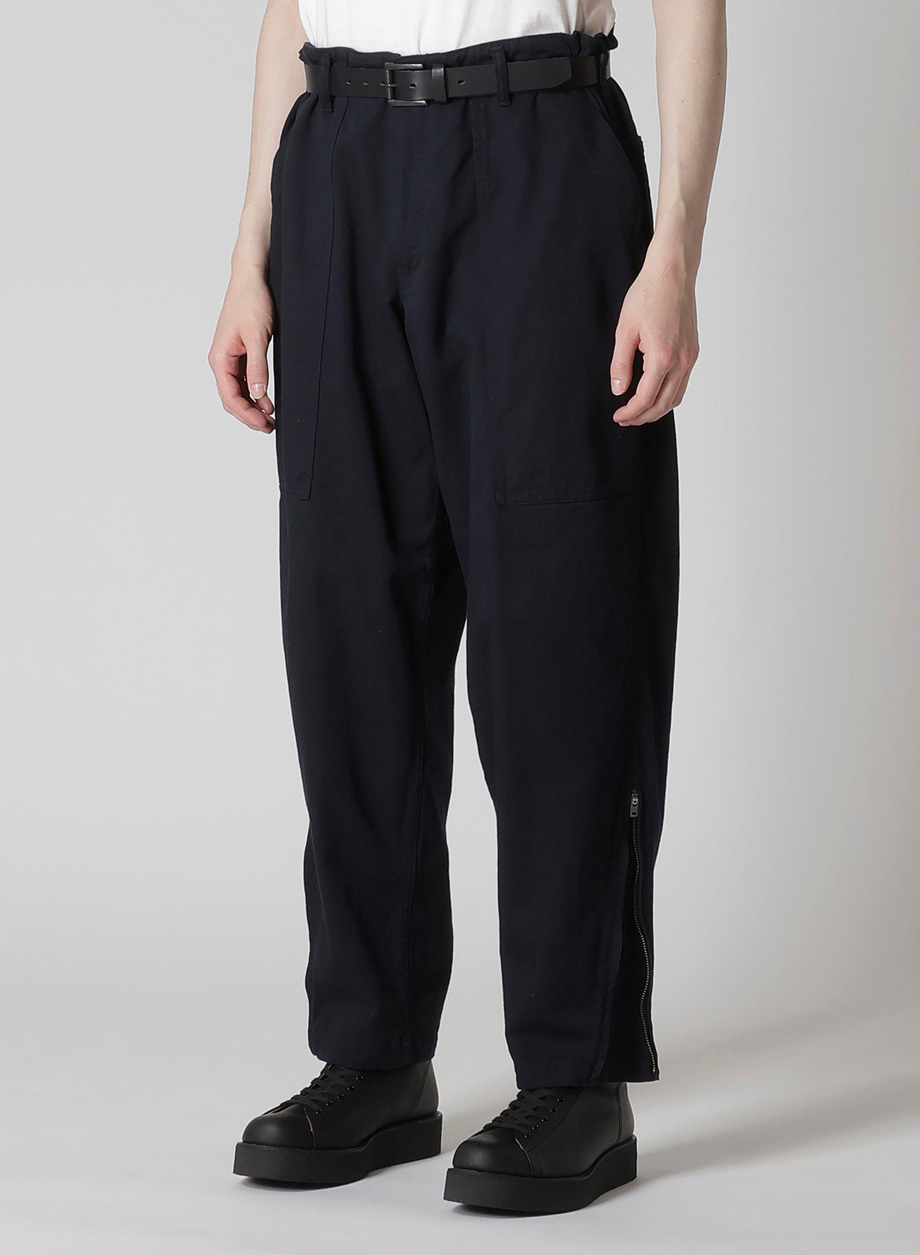 BLACK SCANDAL KATSURAGI HEM ZIP PAINTER PANTS – THE SHOP YOHJI