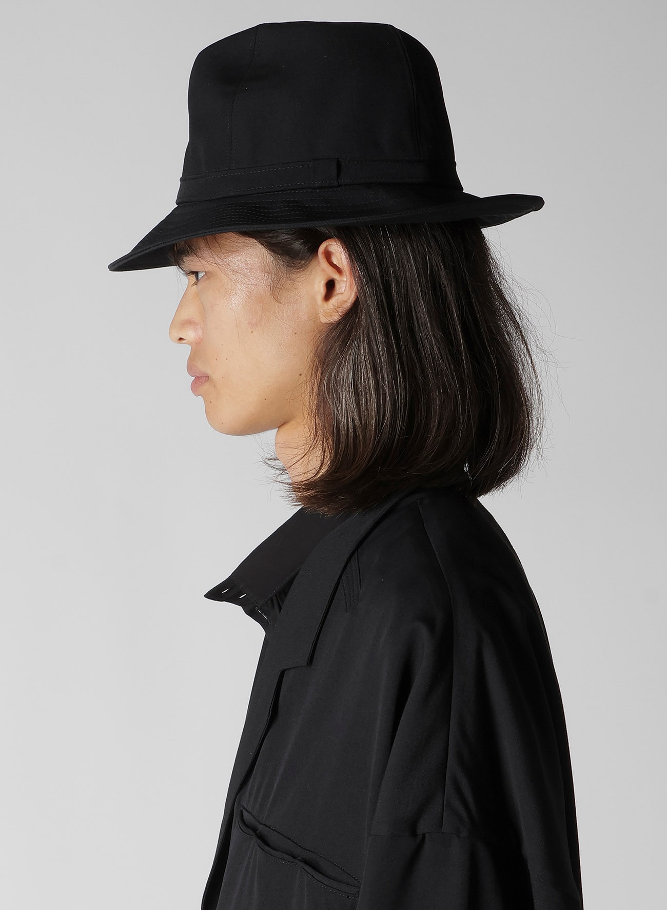WOOL GABARDINE FEDORA HAT(M Black): Yohji Yamamoto POUR HOMME｜THE