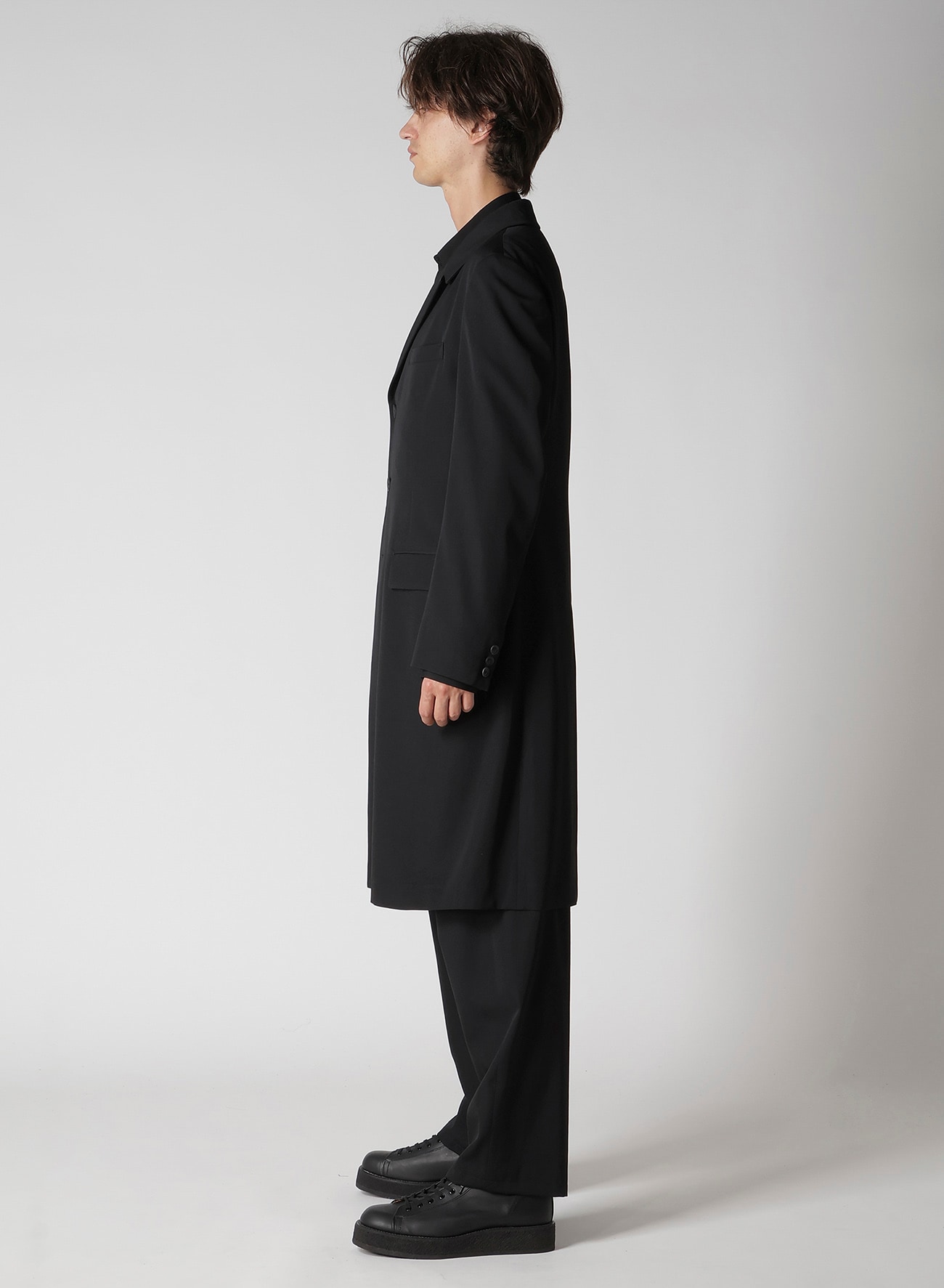 REGULATION GABARDINE DOCTOR'S JACKET(S Black): Yohji Yamamoto POUR