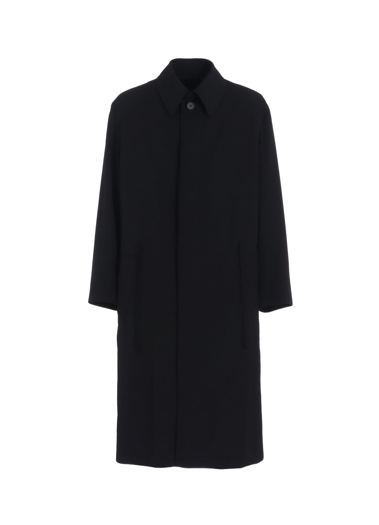 WASHER WOOL GABARDINE STAND COLLAR COAT(S Black): S'YTE｜THE SHOP
