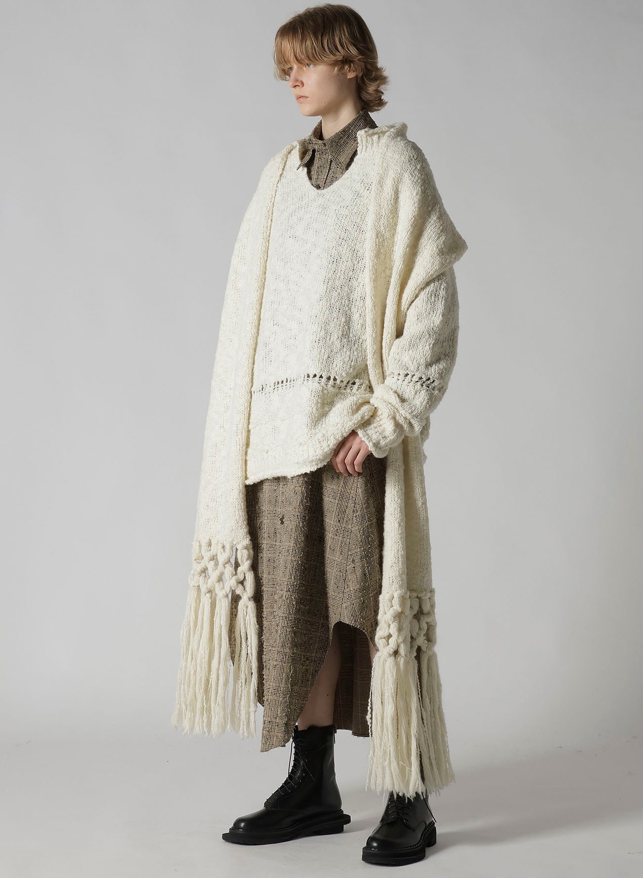 NEEDLE-PUNCHED MILITARY LONG DRESS(XS Yellow): Soldes｜THE SHOP