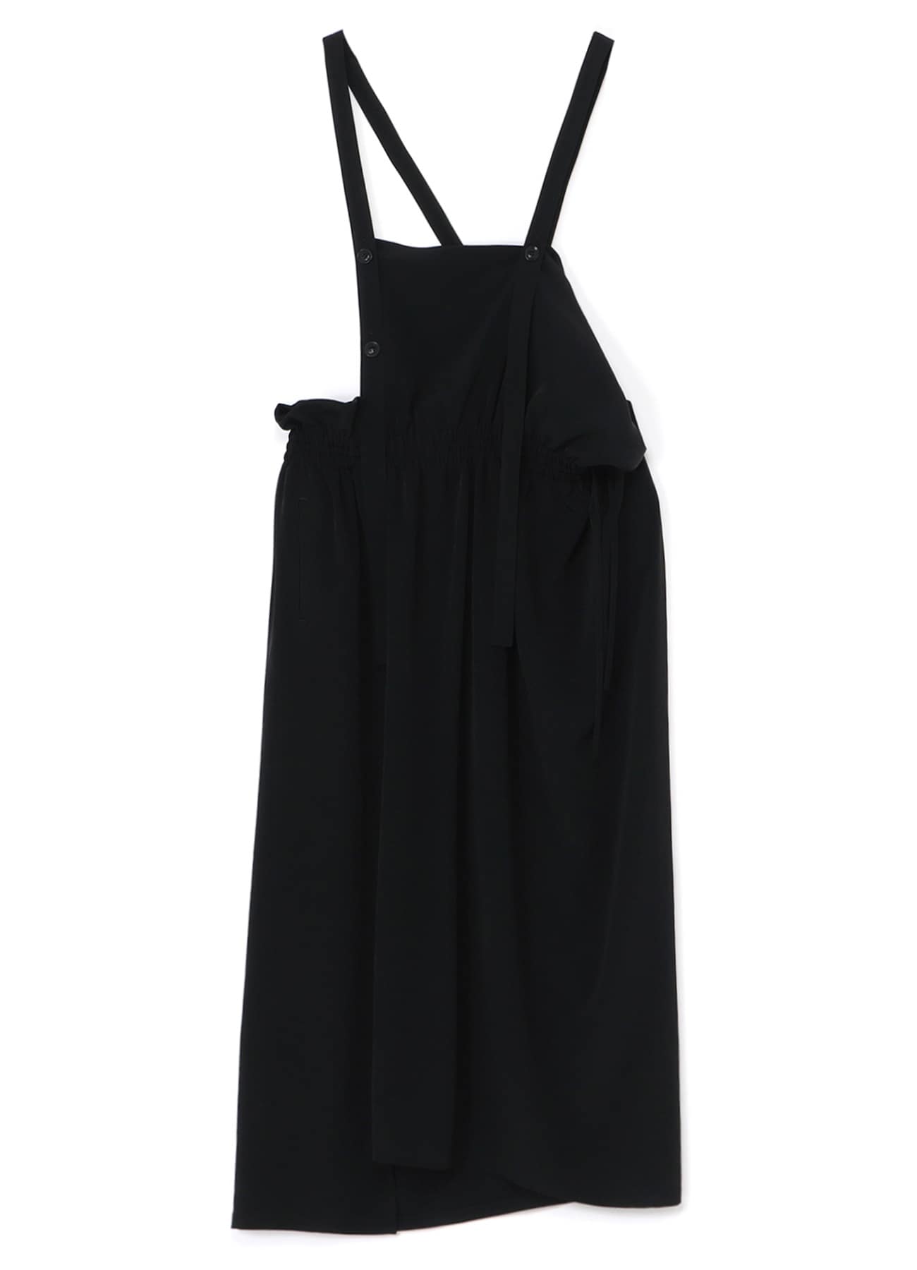 CREPE de CHINE GATHERED JUMPER DRESS(XS Black): Vintage｜Special