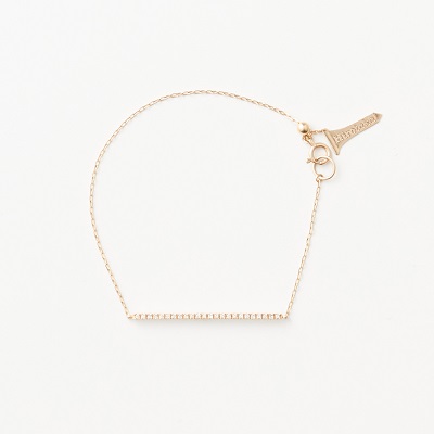 Gossamer ロングバー ダイヤモンド ブレスレット | BIJOUX THREEC