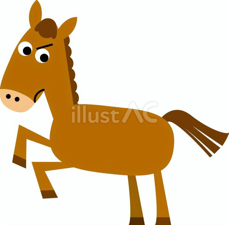 怒っている馬イラスト - No: 26987626｜無料イラスト・フリー素材なら