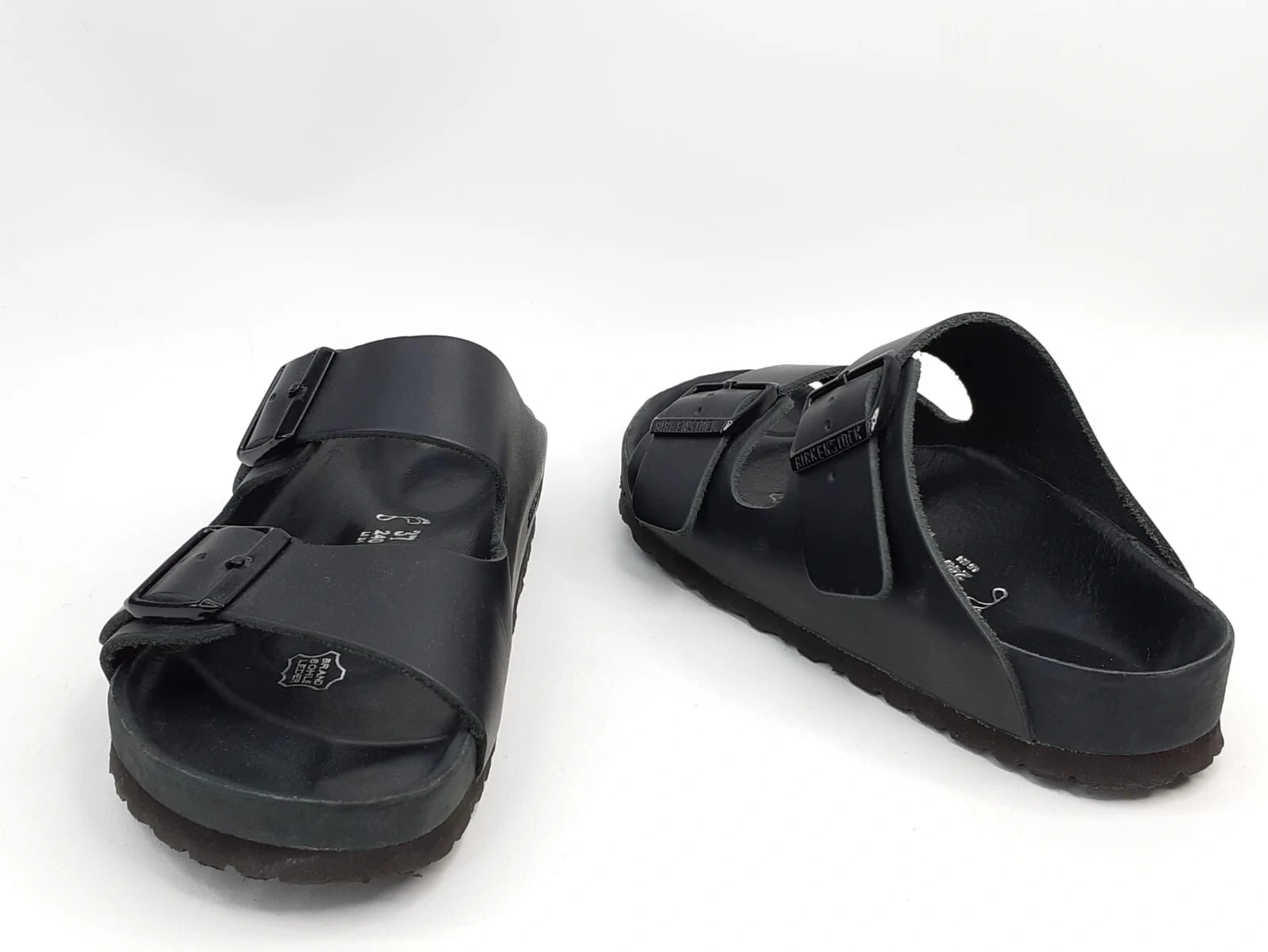 Sandália Birkenstock, em Couro, Preta - BFF Shop