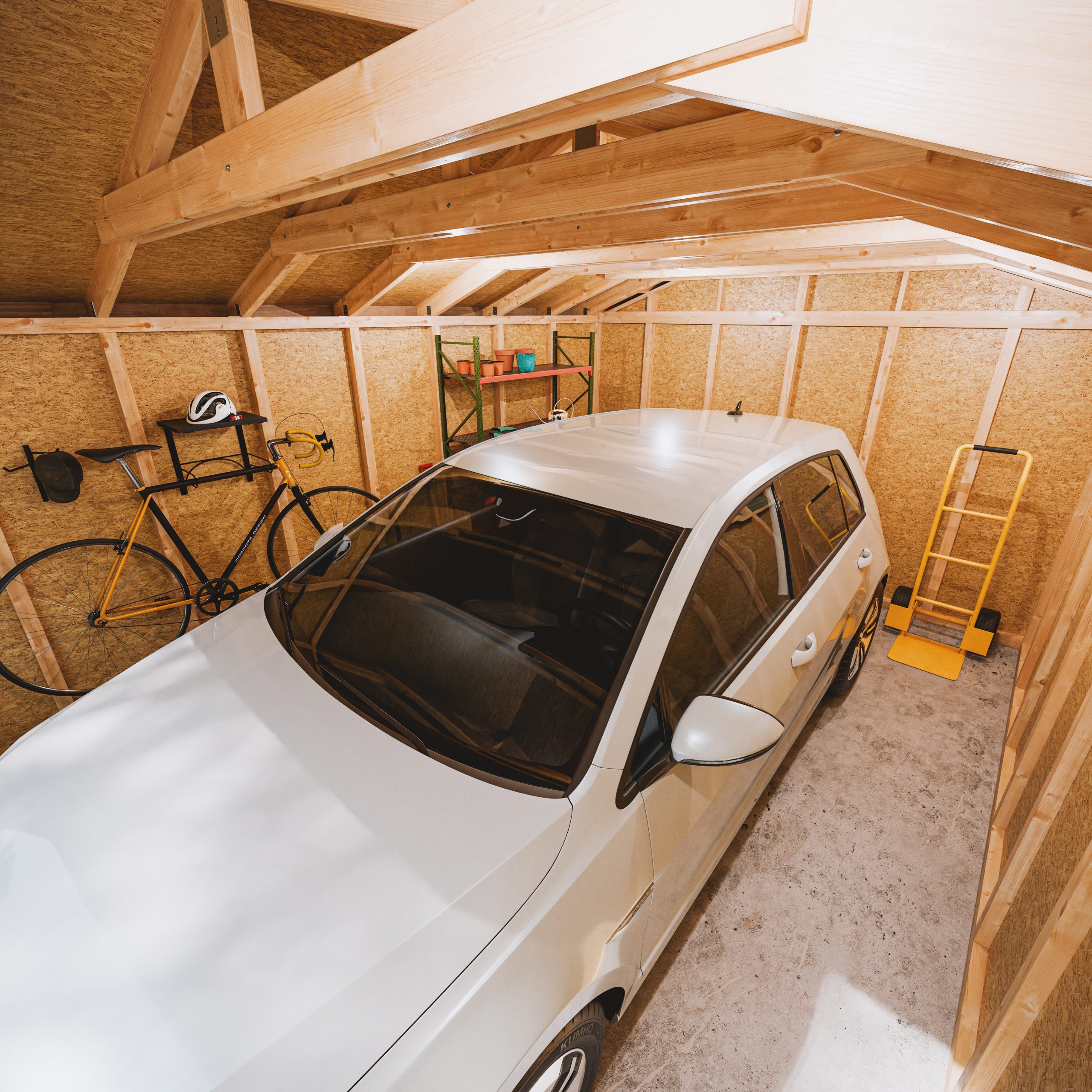 LP® SmartSide® panel garage M992B - 21 m2 | Timbela.com