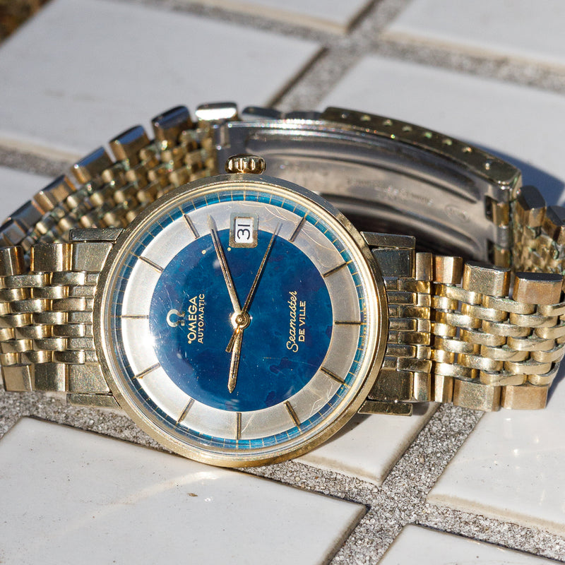 OMEGA Seamaster De Ville Ref.KM6292 Very Rare Blue Two Tone Dial