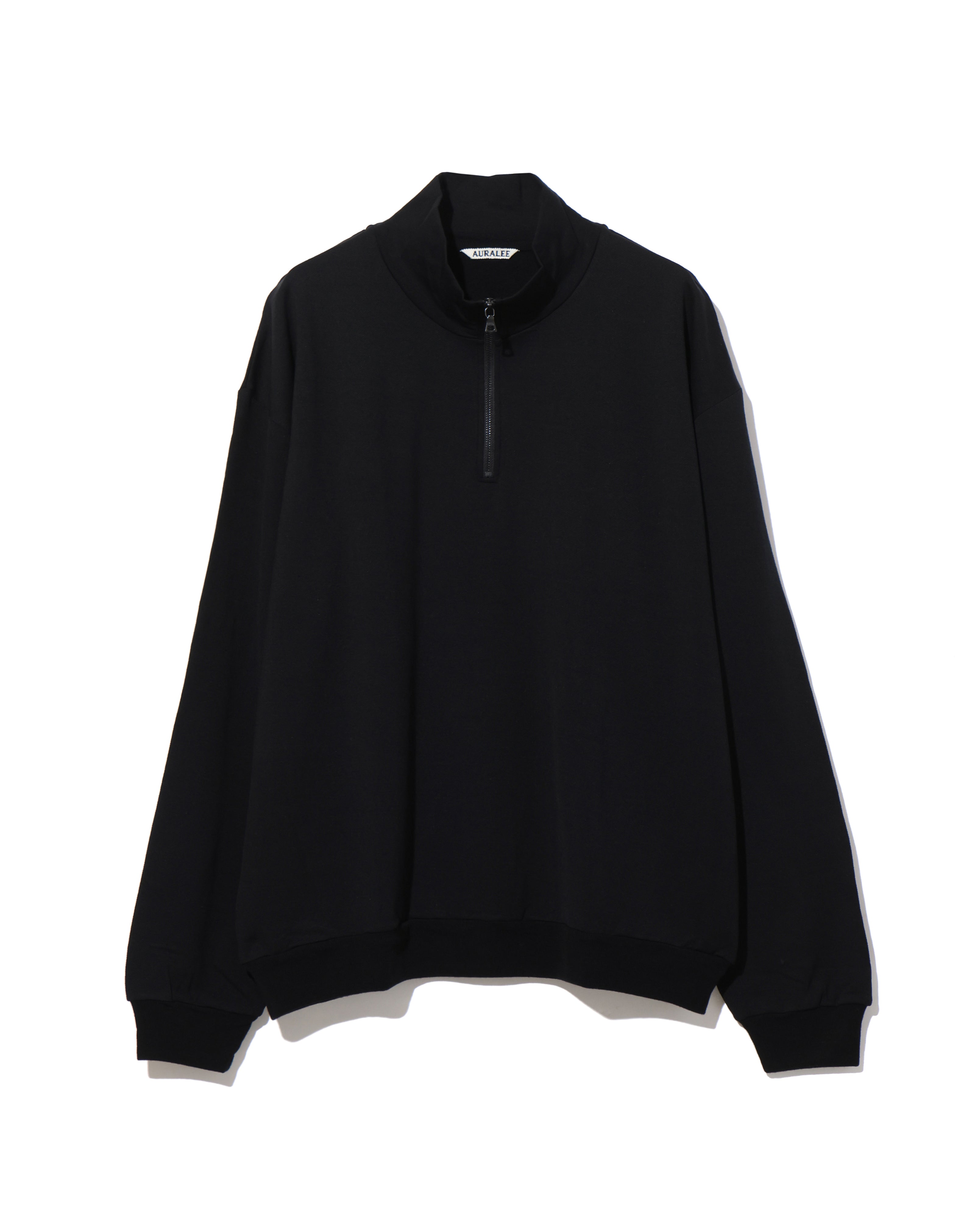 LIGHT WOOL SWEAT HALF ZIP P/O BLACK – TIME AFTER TIME