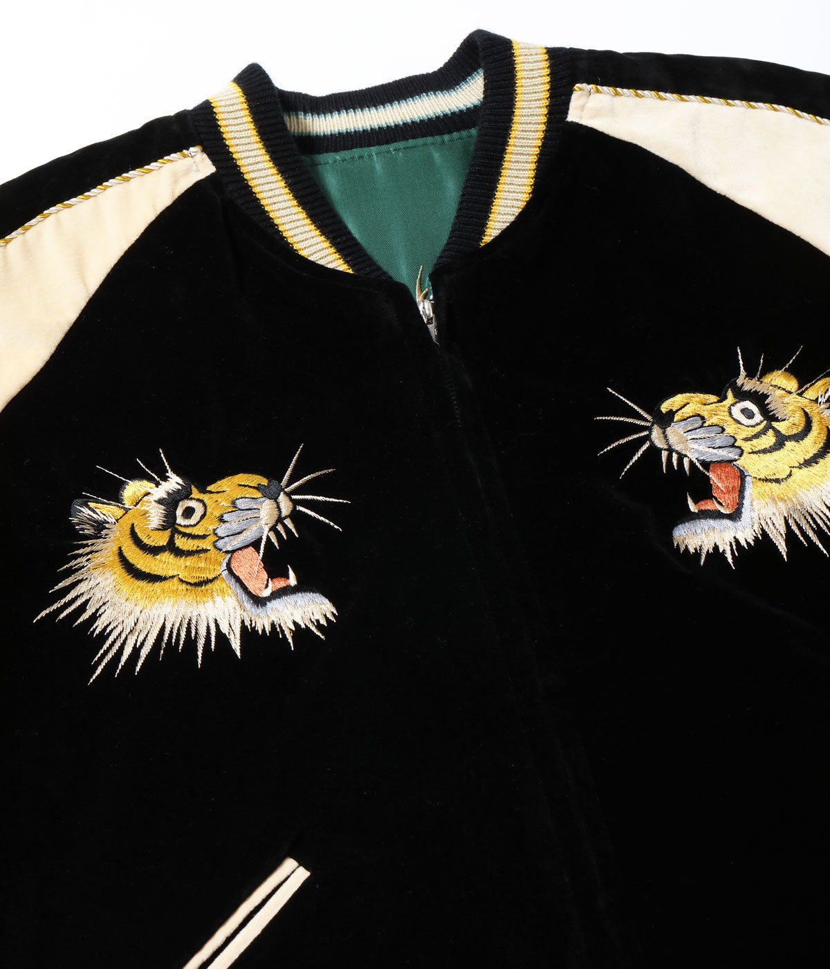 Mid 1950s Style Velveteen (Two-tone) × Acetate Souvenir Jacket