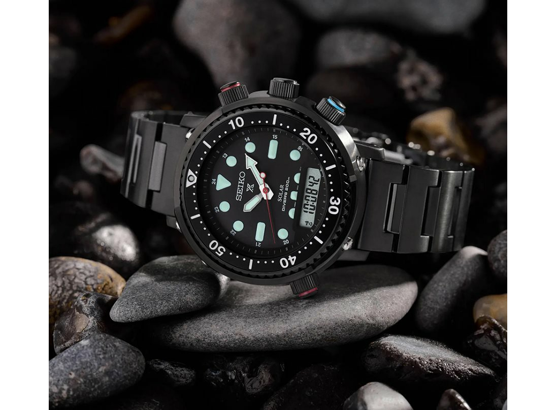 Мужские часы SEIKO SNJ037P1 PROSPEX ARNIE HYBRID DIVER'S 40TH