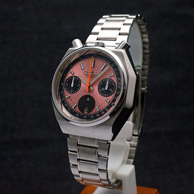 シチズン チャレンジタイマー クロノグラフ デイデイト ピンクダイアル