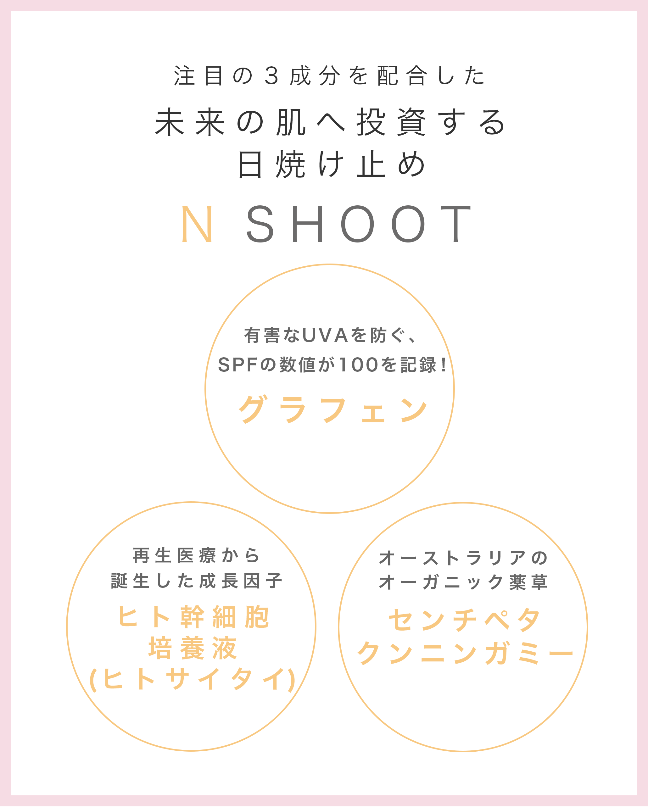 大竹七未・日焼け止め美容液クリーム・N SHOOT 2本SPF50+ PA+++