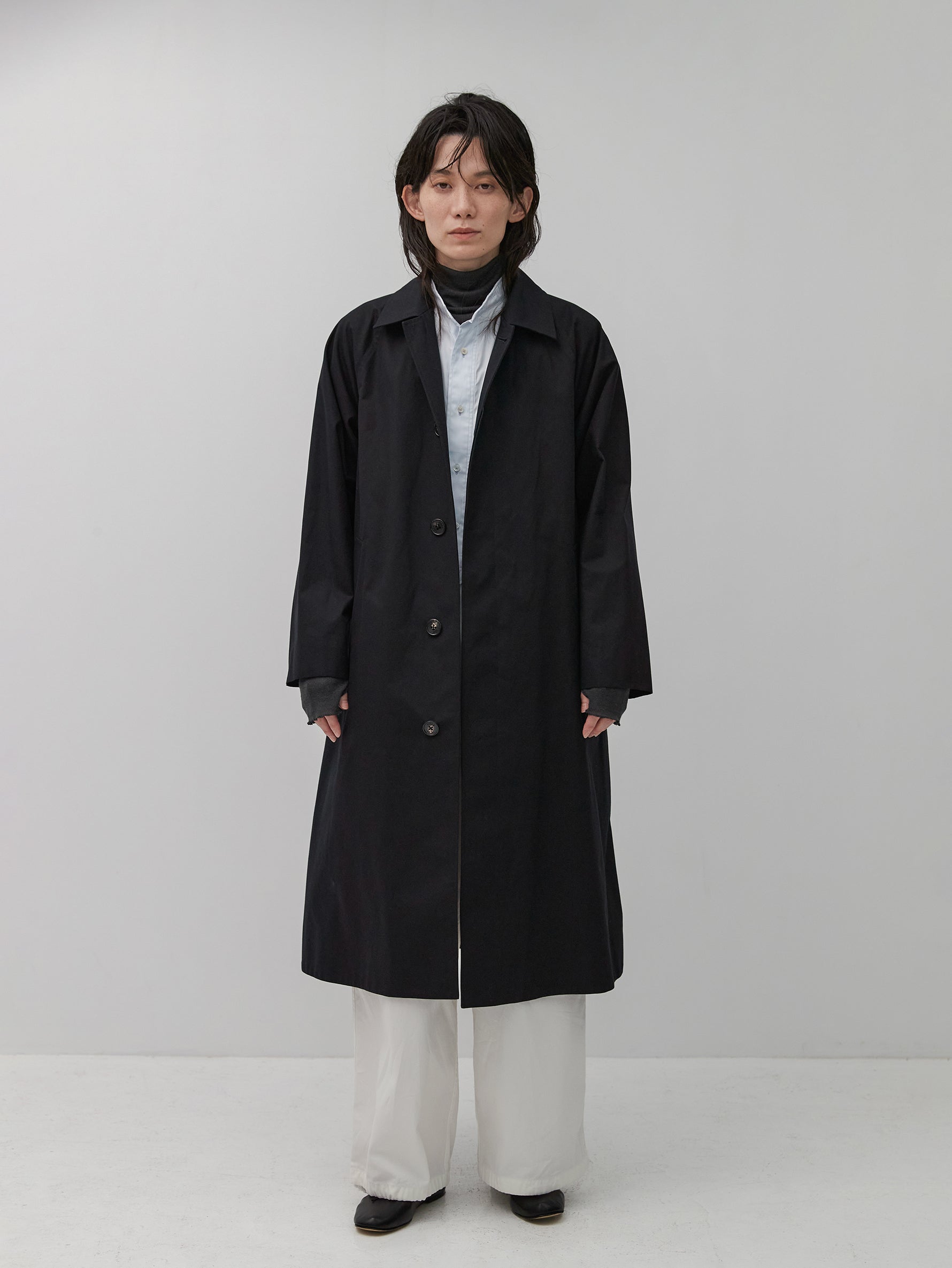 ファーライナー付キステンカラーロングコート/TBDA-042