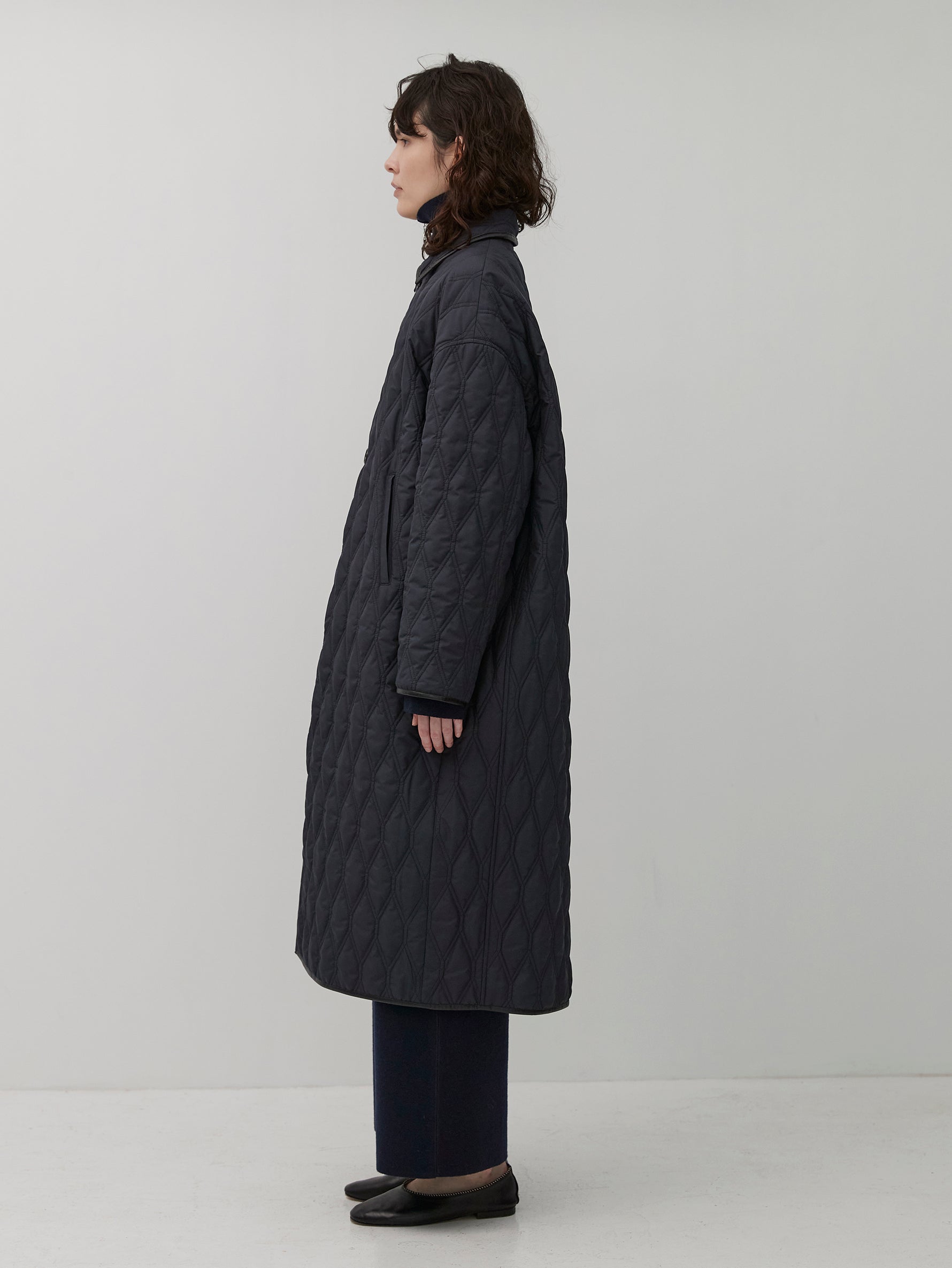 リバーシブルキルティングロングコート/TBDA-052