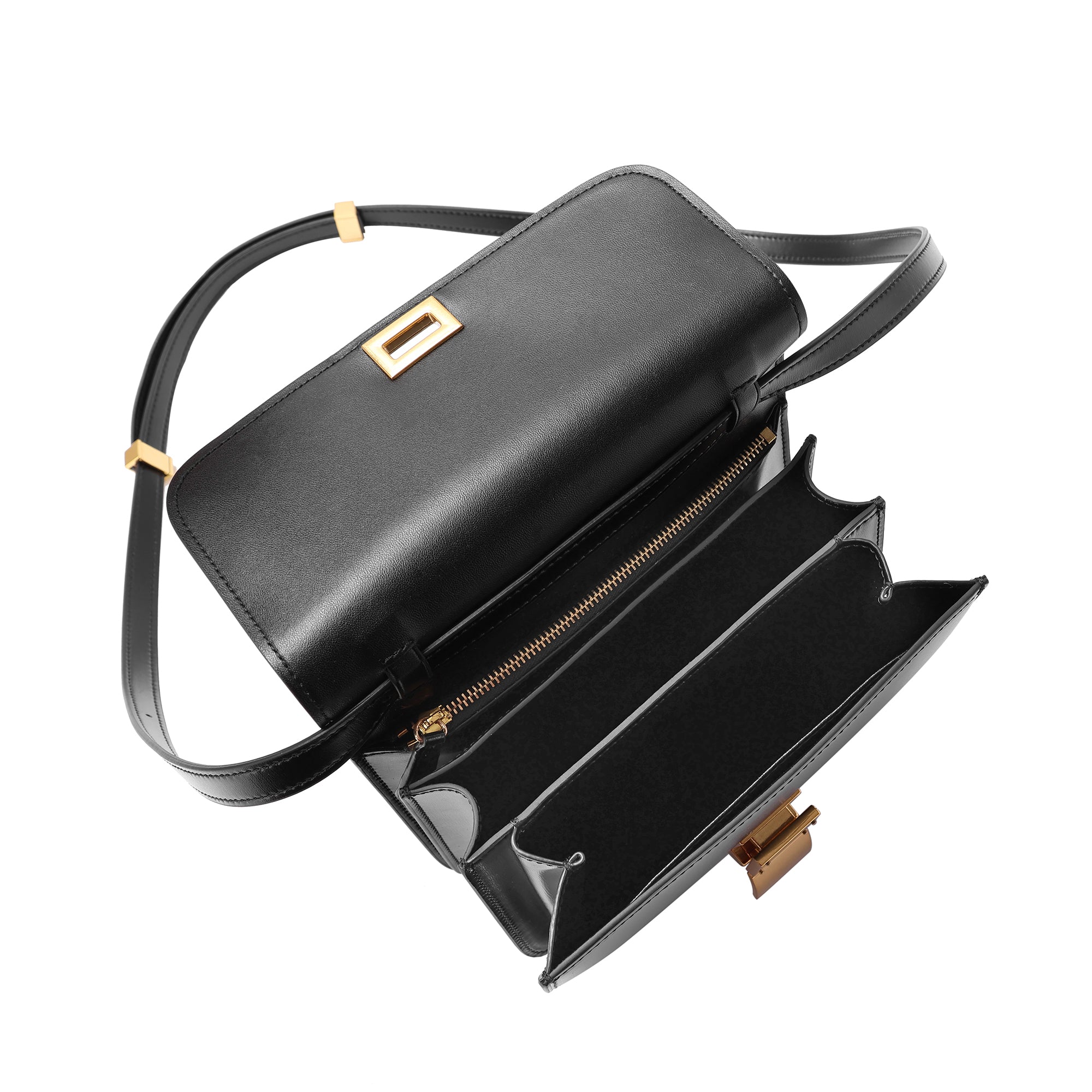 Tiffany & Fred Smooth Nappa Leather Foldover Crossbody/Shoulder