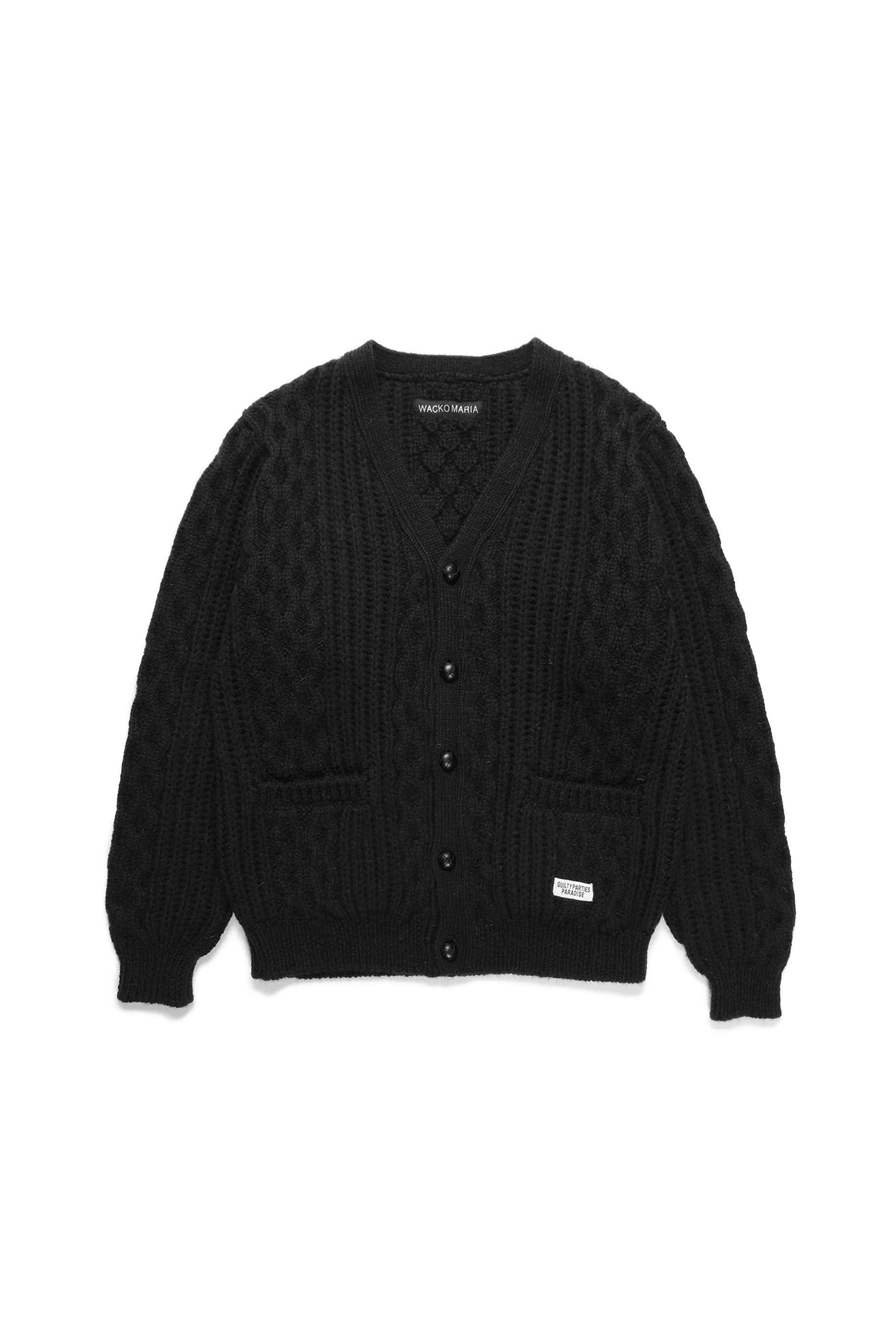 TIGHT / ARAN CARDIGAN（BLACK）