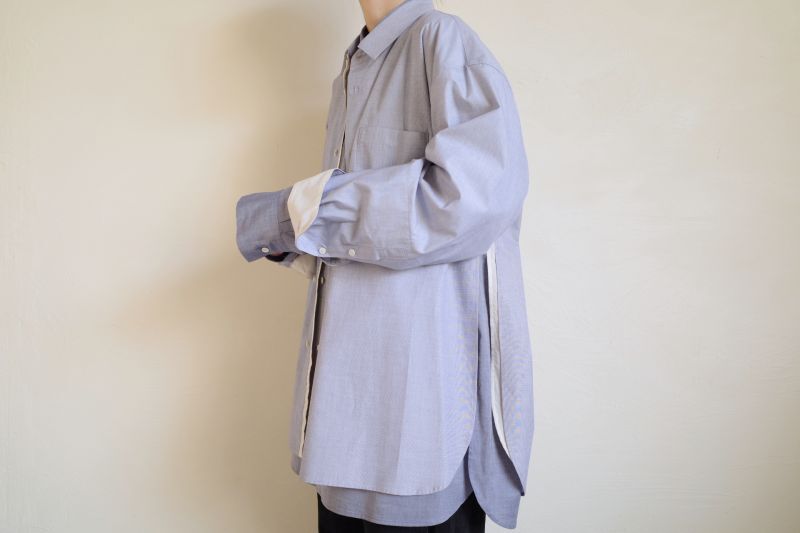 stein OVERSIZED LAYERED SHIRT・GREY BLUE×BLUE - tity