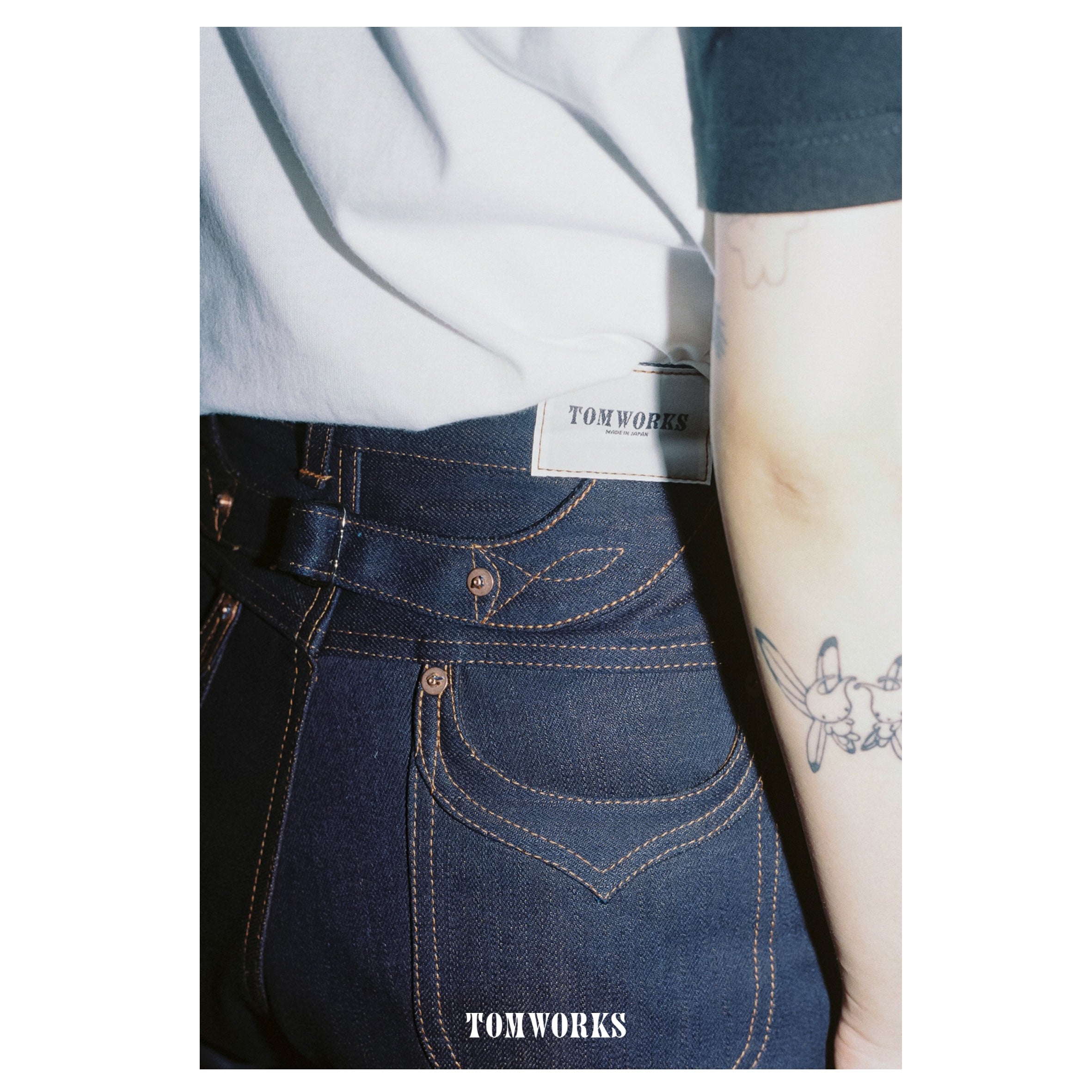 Wknee WORK PANTS-24 -orange indigo- – Tomworks