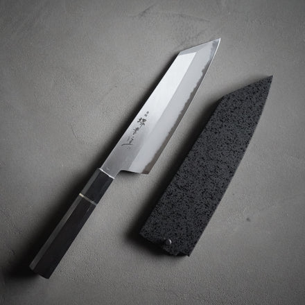 青二鋼 包丁｜堺孝行 焔 SP 三徳 195mm 剣型 – 日本製プロ仕様 – Tomoe-Ya