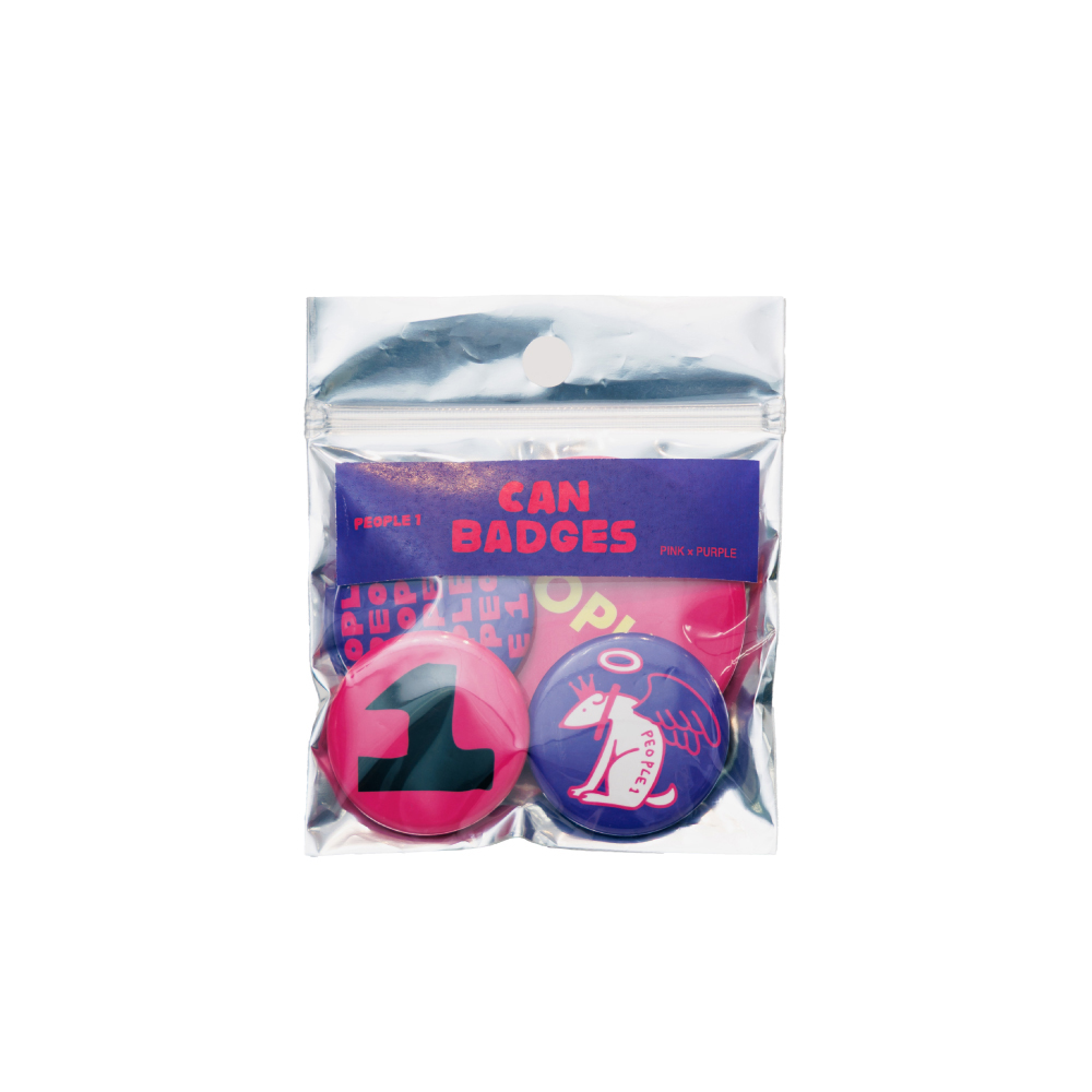 PEOPLE 1 CAN BADGES / PINK × PURPLE | TOoKA BASE