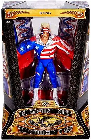 WWE Wrestling Defining Moments Sting Action Figure Red, White Blue