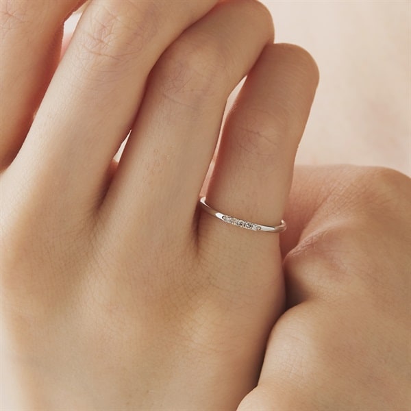 K10ホワイトゴールド ピンキーリング | 151826543201 | 【公式
