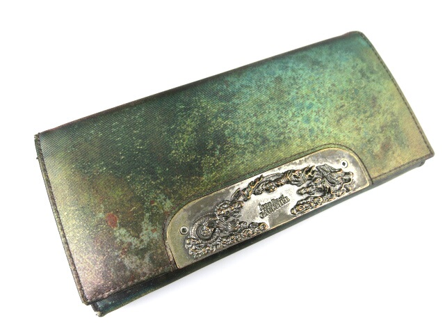 Jean Paul GAULTIER ドラゴンメタルプレート付きVサイバー長財布