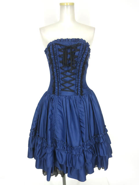 Alice auaa ストラップレス チェック柄ワンピース