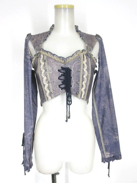 OZZ ONESTE / 地図柄アーム付きコルセットビスチェ / オッズオン