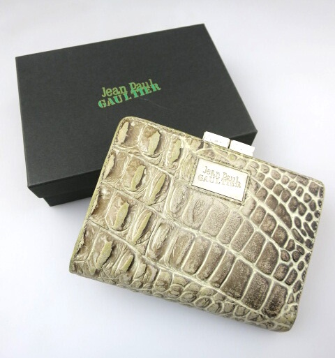 Jean Paul GAULTIER クロコ調がま口折り財布 ジャンポールゴルチエ