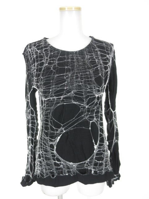 alice auaa 蜘蛛の巣ネットロングスリーブカットソー アリスアウアア