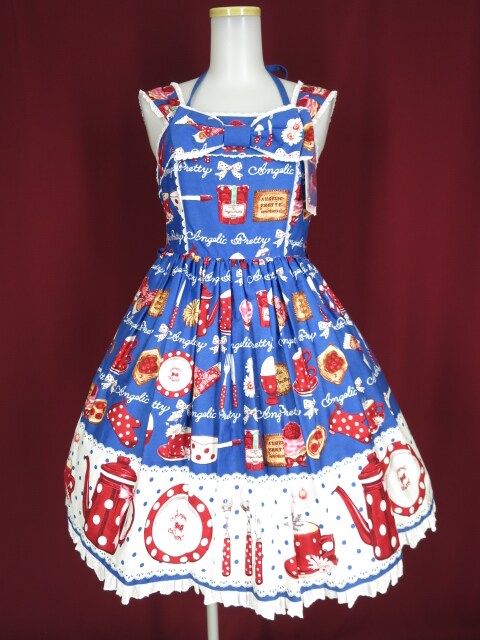Angelic Pretty French Cafe胸リボンジャンパースカート アンジェ