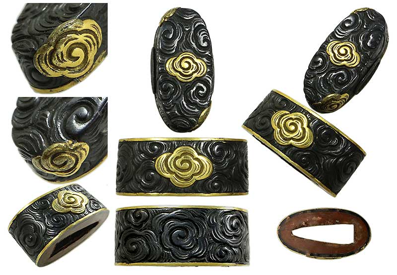 日本刀の縁頭｜赤銅磨地雲木瓜紋図｜日本刀専門店・東京【十拳】