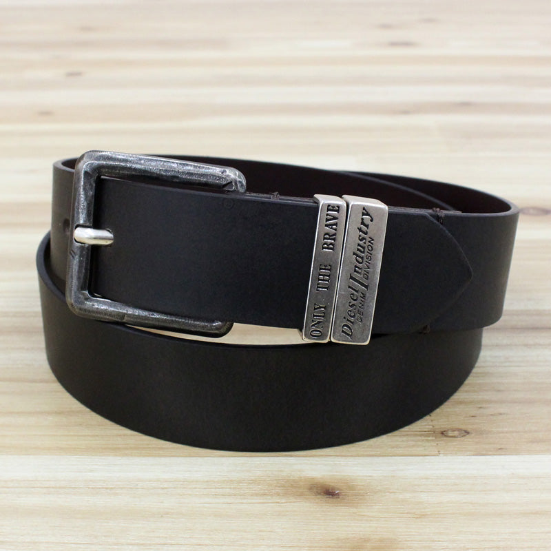 DIESEL ディーゼル ベルト 本革 レザーベルト ヴィンテージ調 無地