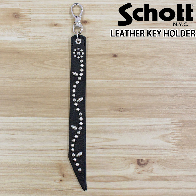 Schott ショット FLOWER STUDS LEATHER KEY HOLDER フラワースタッズ
