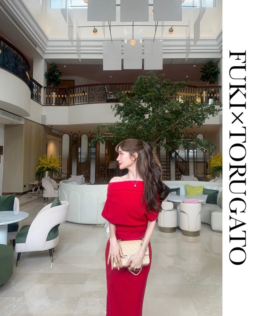 オフショルダーカラードレスワンピース – TORUGATO