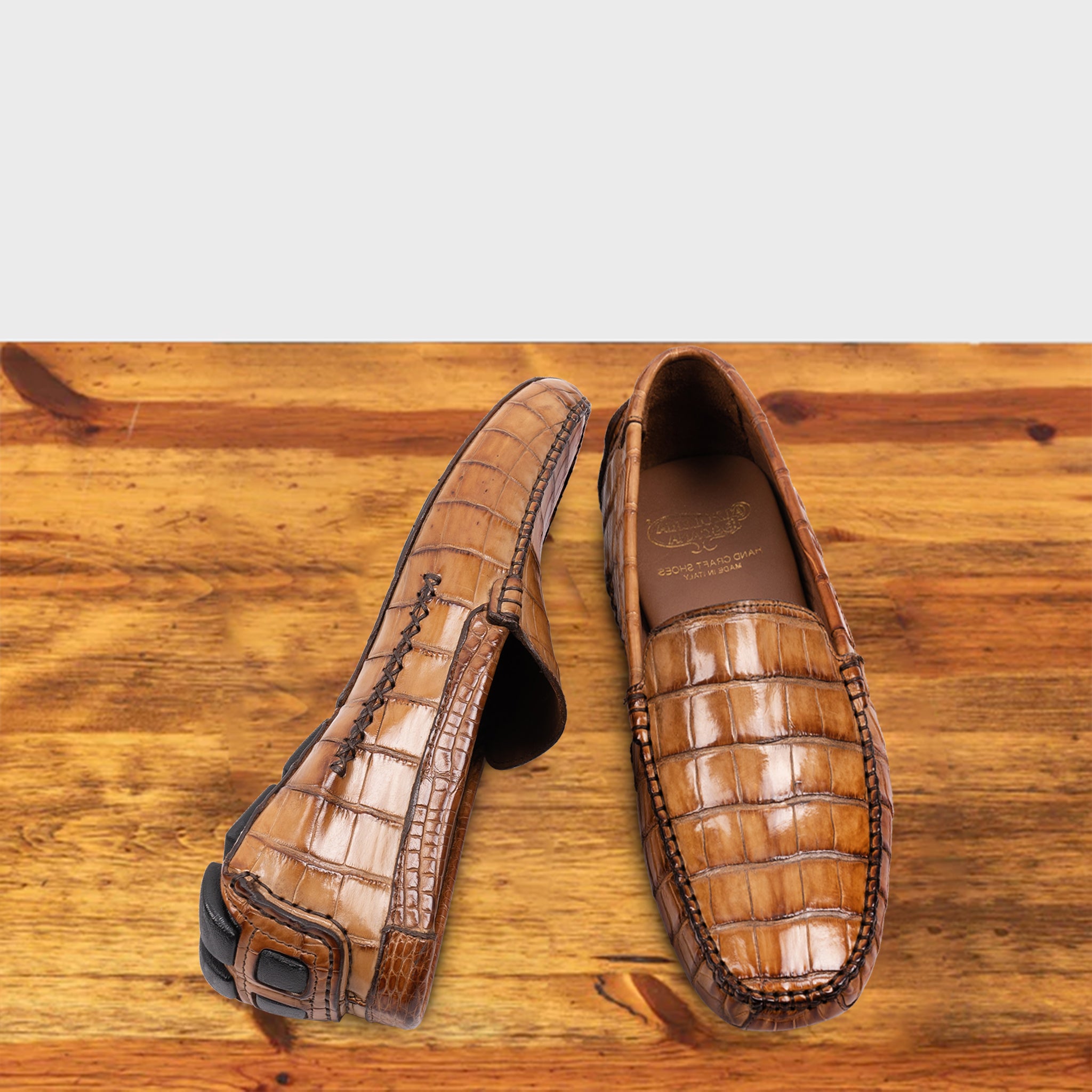 5124 Calzoleria Toscana Men's Nile Crocodile Driver - Toscana USA