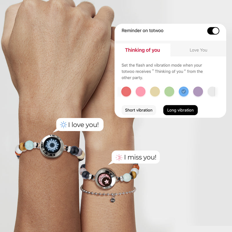 Sun&Moon Touch Bracelets with Solar System Guardian Beads – totwoo