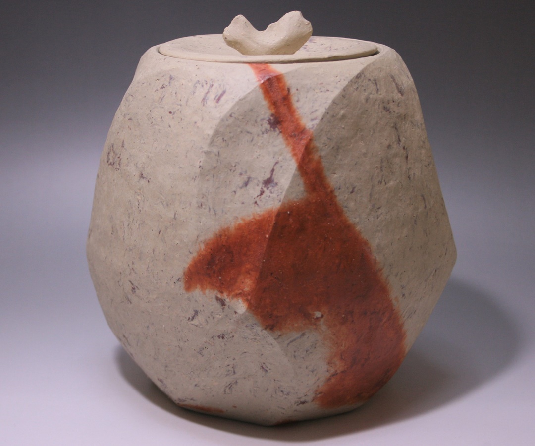 川端文男 作 「備前自然練込水指」 ～備前焼専門卸小売店 川口陶楽苑～