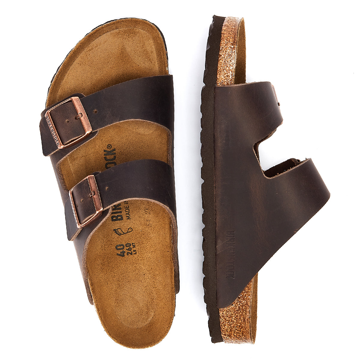 Birkenstock Arizona Birko-Flor Mens Brown Narrow Sandals – Tower